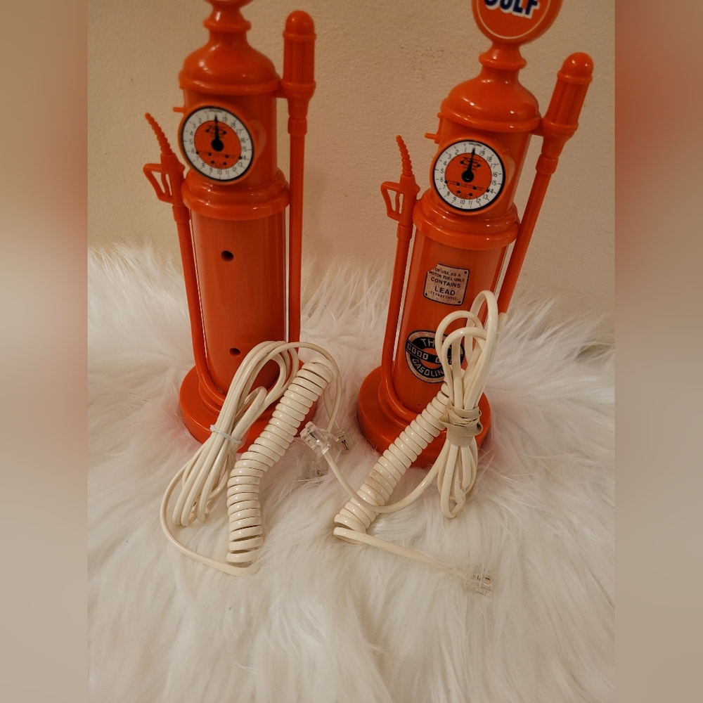 RARE VINTAGE GULF OIL GAS PUMP LANDLINE PHONE With Phone Cord